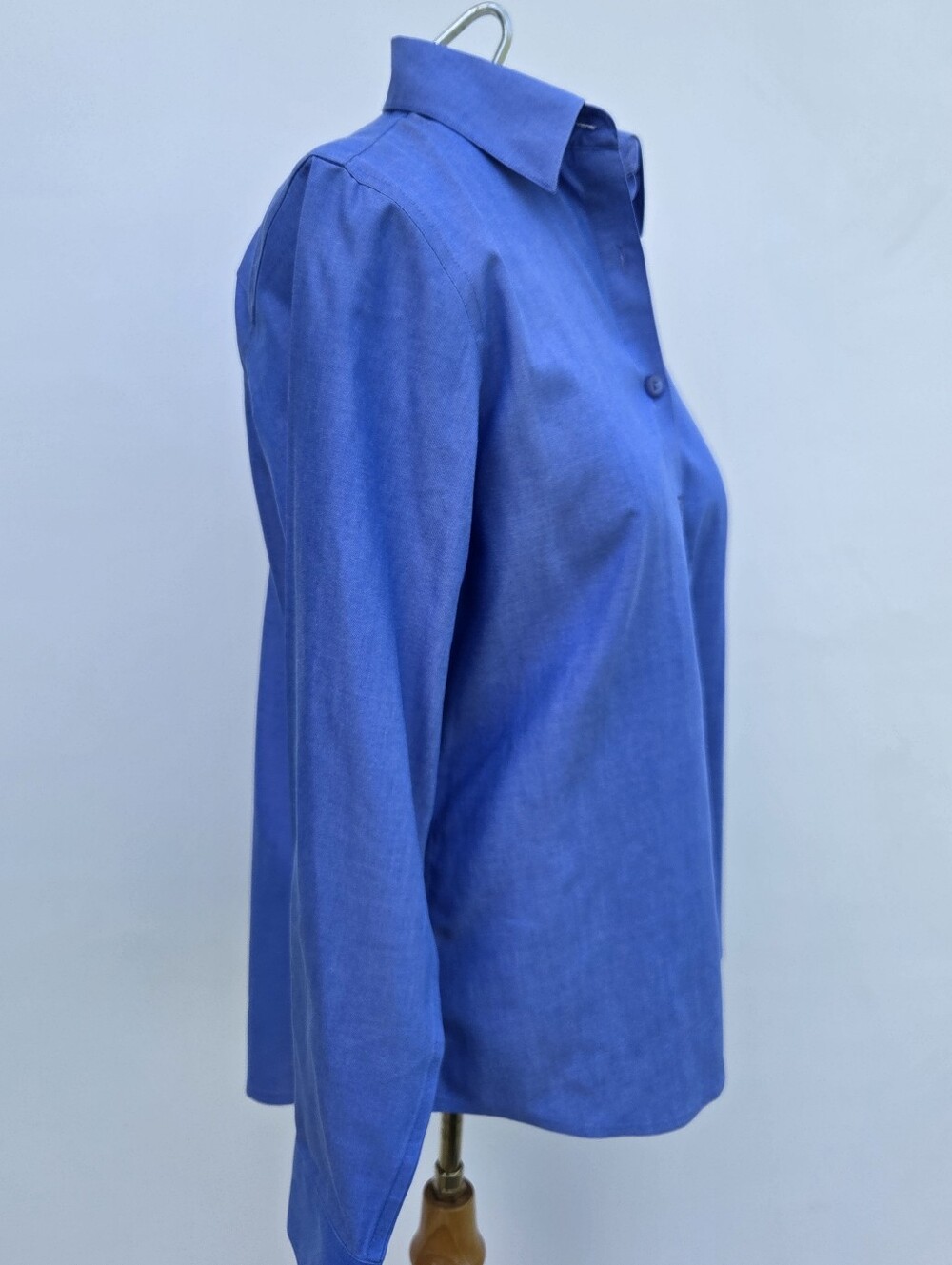 Pendleton Non-Iron Shaped Fit Blue Solid Collared Button-Up Size-4P - Picture 6 of 11